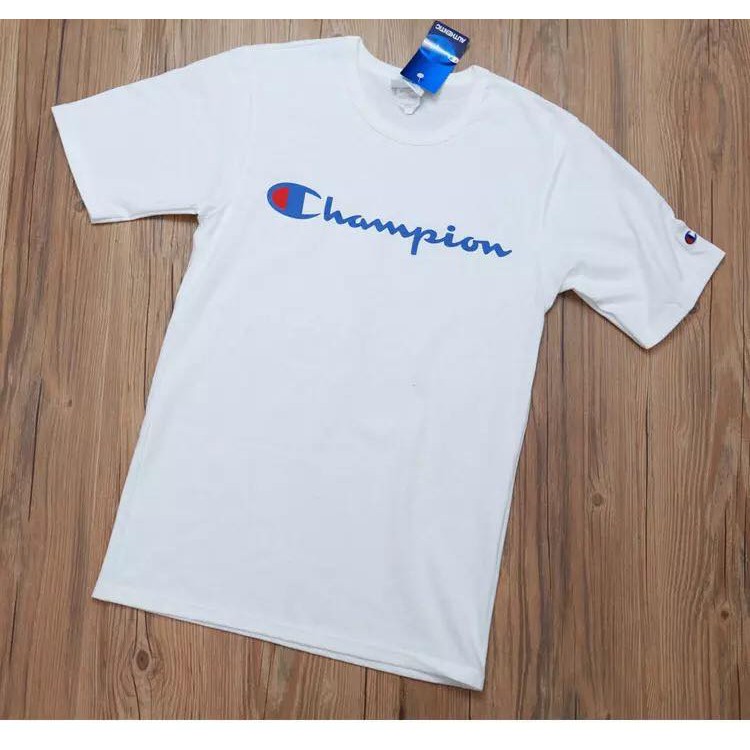 black and white champion t shirt