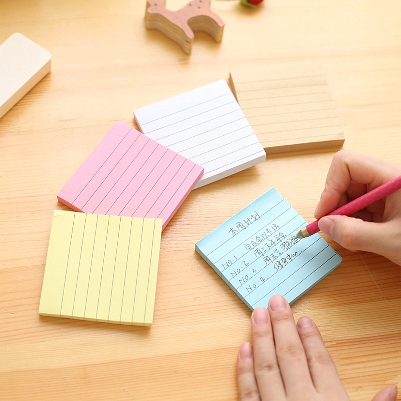 1pcs Kraft paper horizontal line small note book square message note N