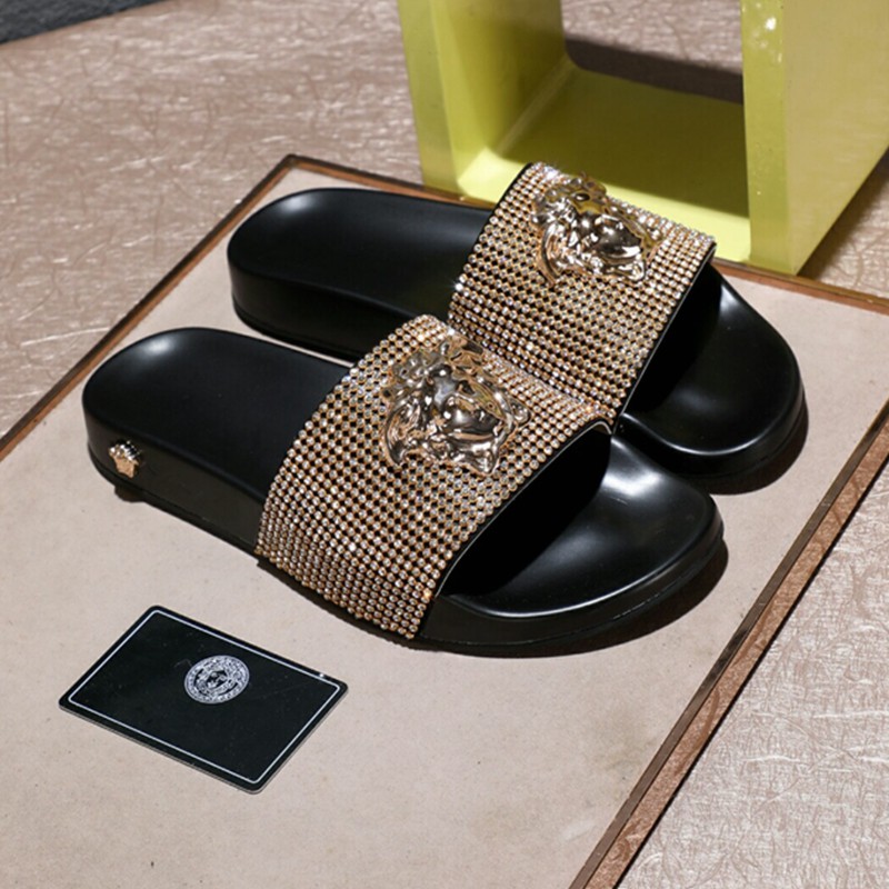 versace diamond slides