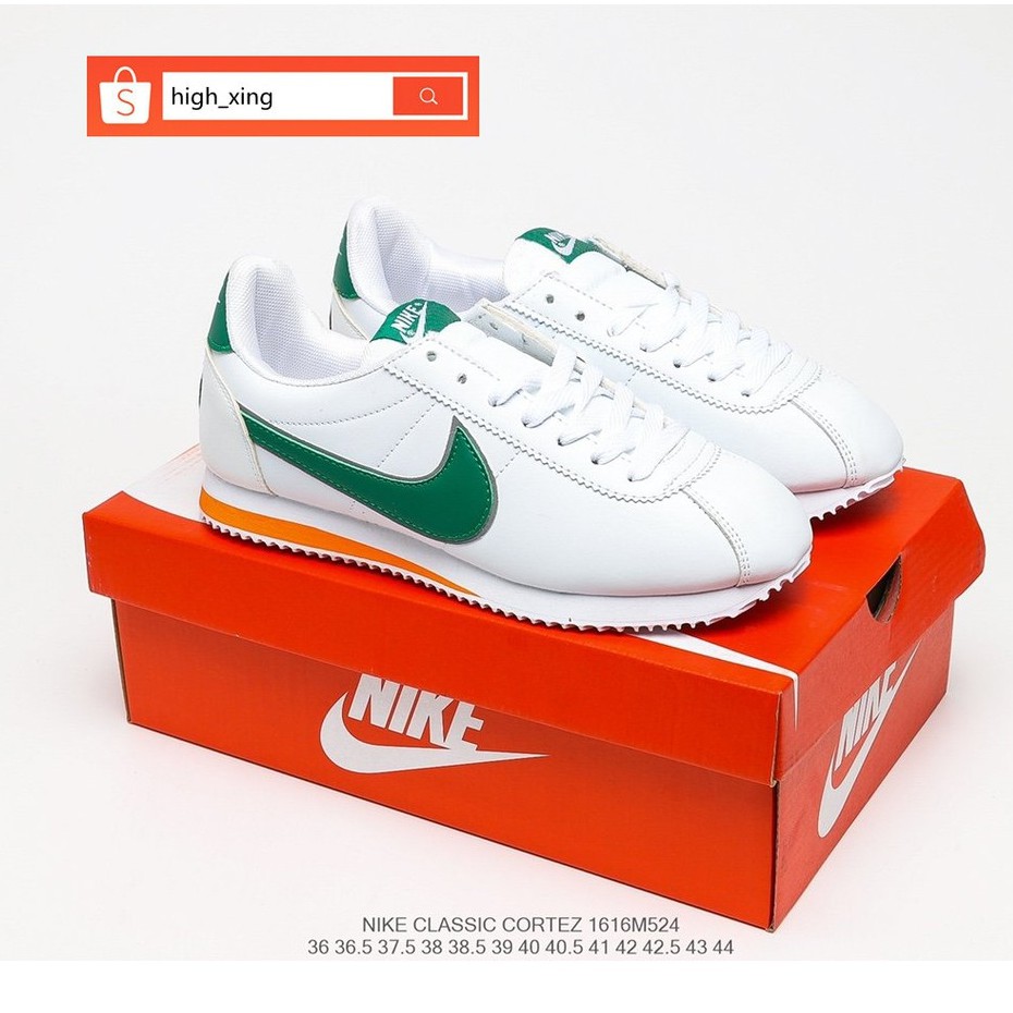 green and white nike cortez