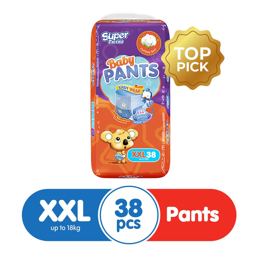 Super Twins Baby Diaper Pants XXL 38 Shopee Philippines