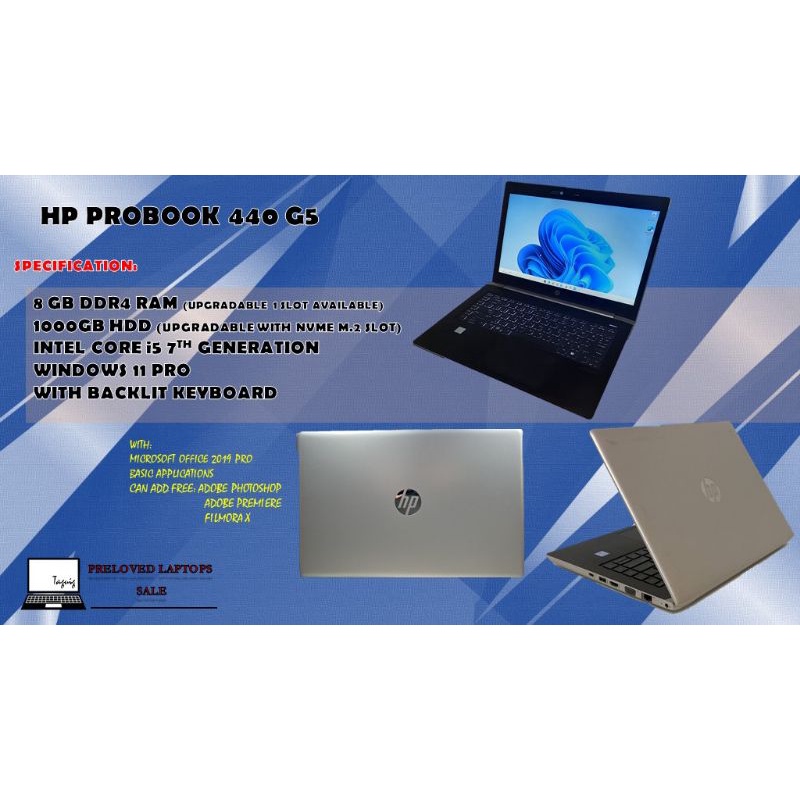 Hp Probook 440 G5 8gb Ram 1000gb Hdd Win 11 Pro Shopee Philippines 1856