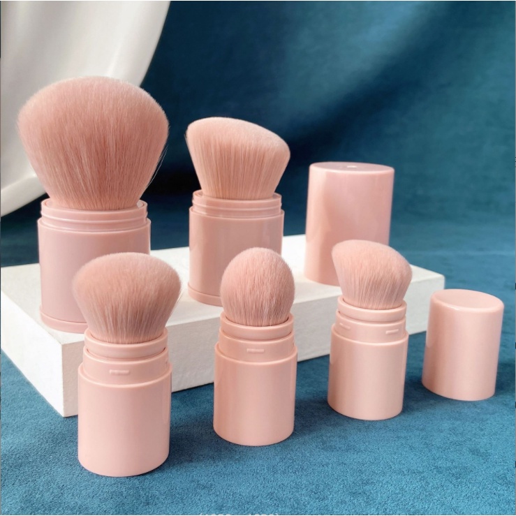 Retractable Makeup Brush Portable With Dust Cover Blush Brush