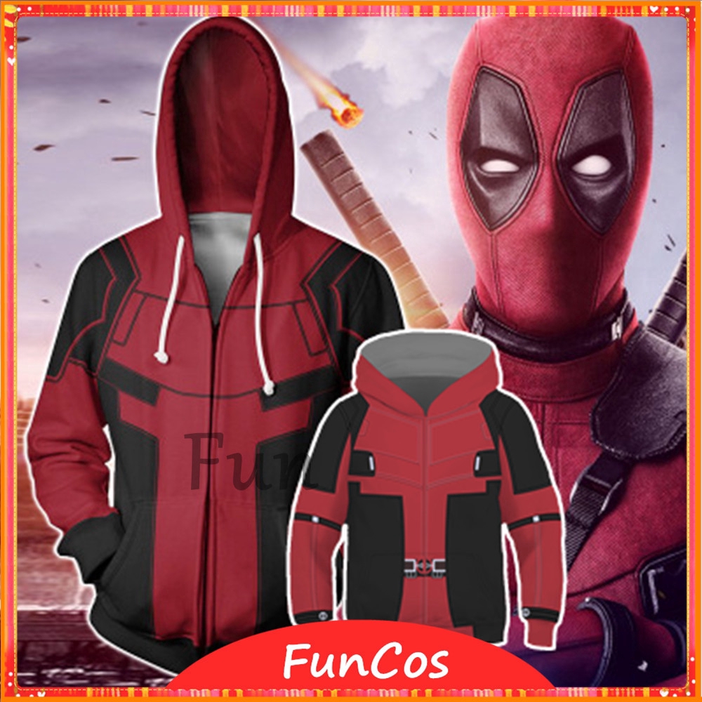 deadpool cosplay hoodie