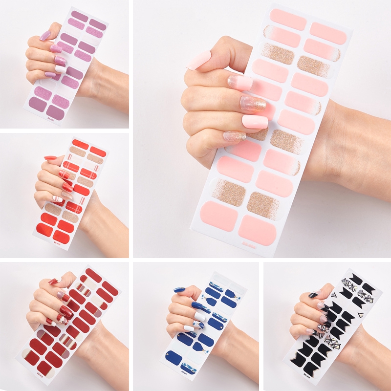 SS001-020 Finger DIY Nail Sticker Fashion 3D Nail Sticker False Nails ...