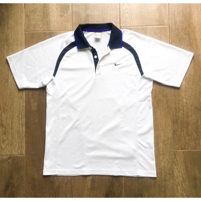 white nike polo