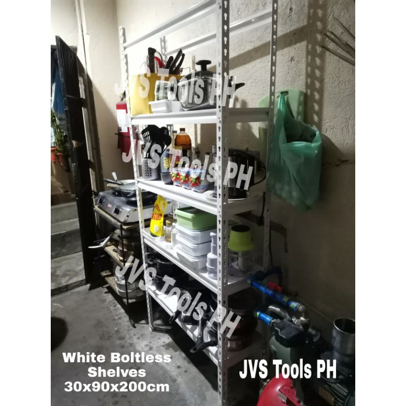 40cm*100cm*200cm 5 Layer White Boltless Shelves Shopee Philippines