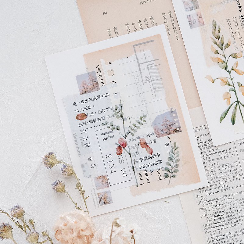 [SAMPLER] Stationery Instinct Combination White PET Tape Shopee