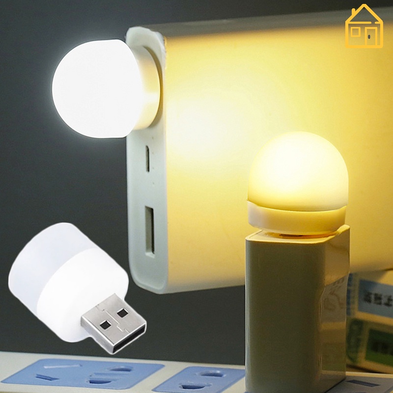 USB Plug LED Eye Protection Reading Light / Small Round Night Light ...