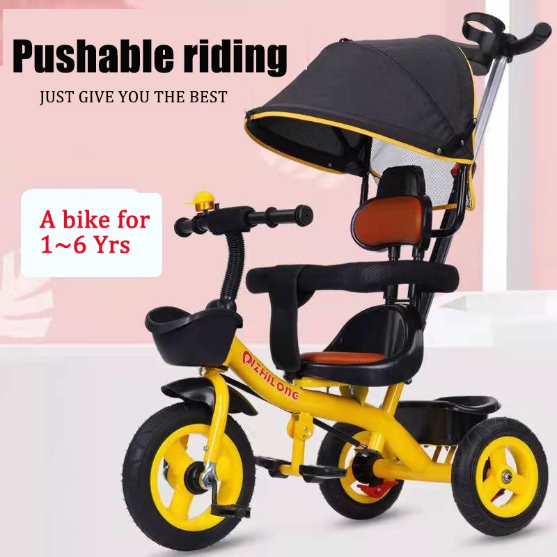 4 In 1 Stroller Bike Kids Tricycle Kids Bike 3 Wheels Stroller Trolley Children Tricycle Shopee Philippines