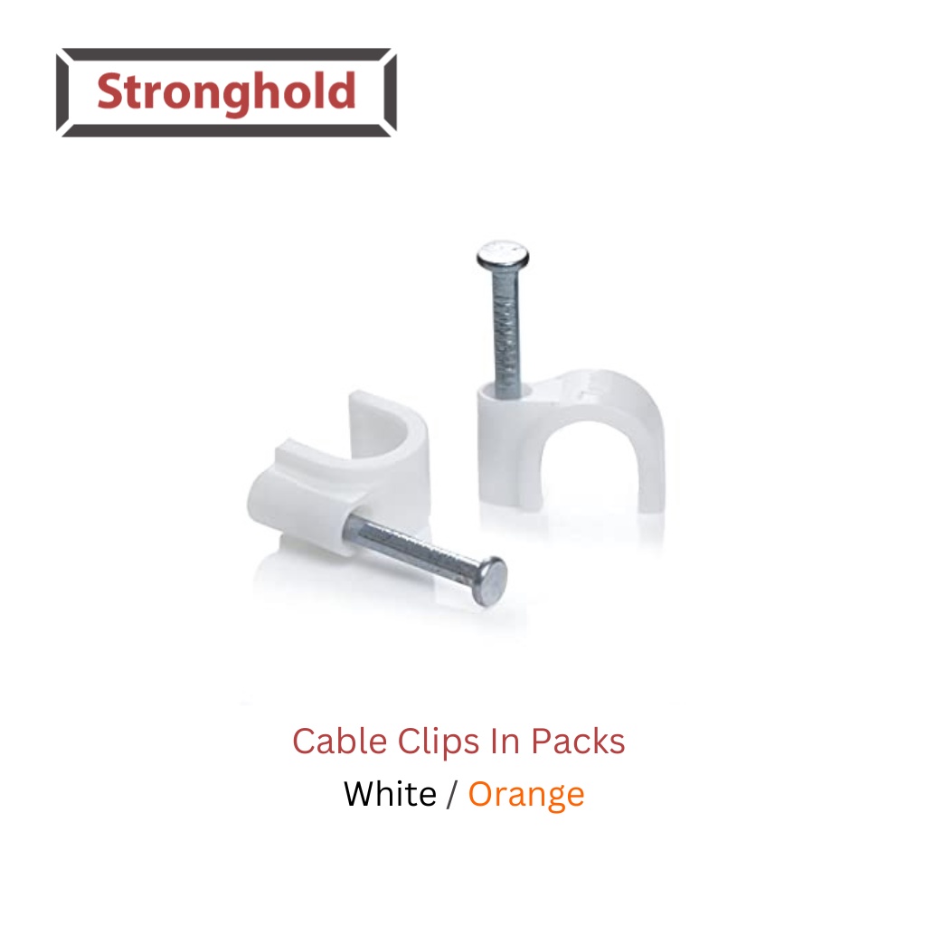 PVC Cable Clip / PVC Clamp 5mm 14 mm LAN Cable Wall Nail Holder (100pcs per Pack