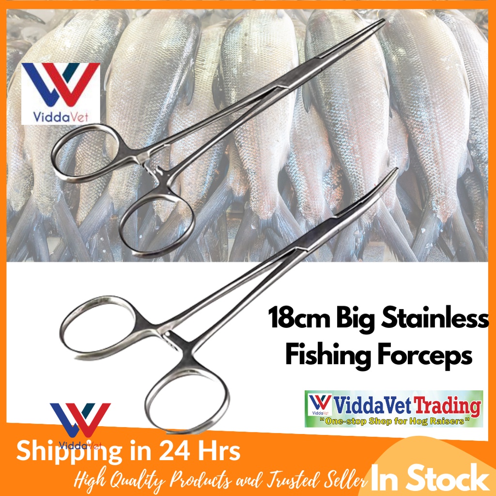 18 cm Veterinary Hemostatic Forceps Stainless Straight Animal 7.5" Fish