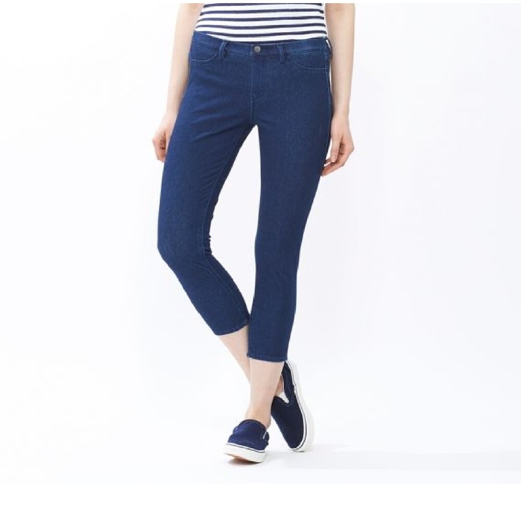 Uniqlo Women Denim Cropped Leggings Pants Shopee Philippines