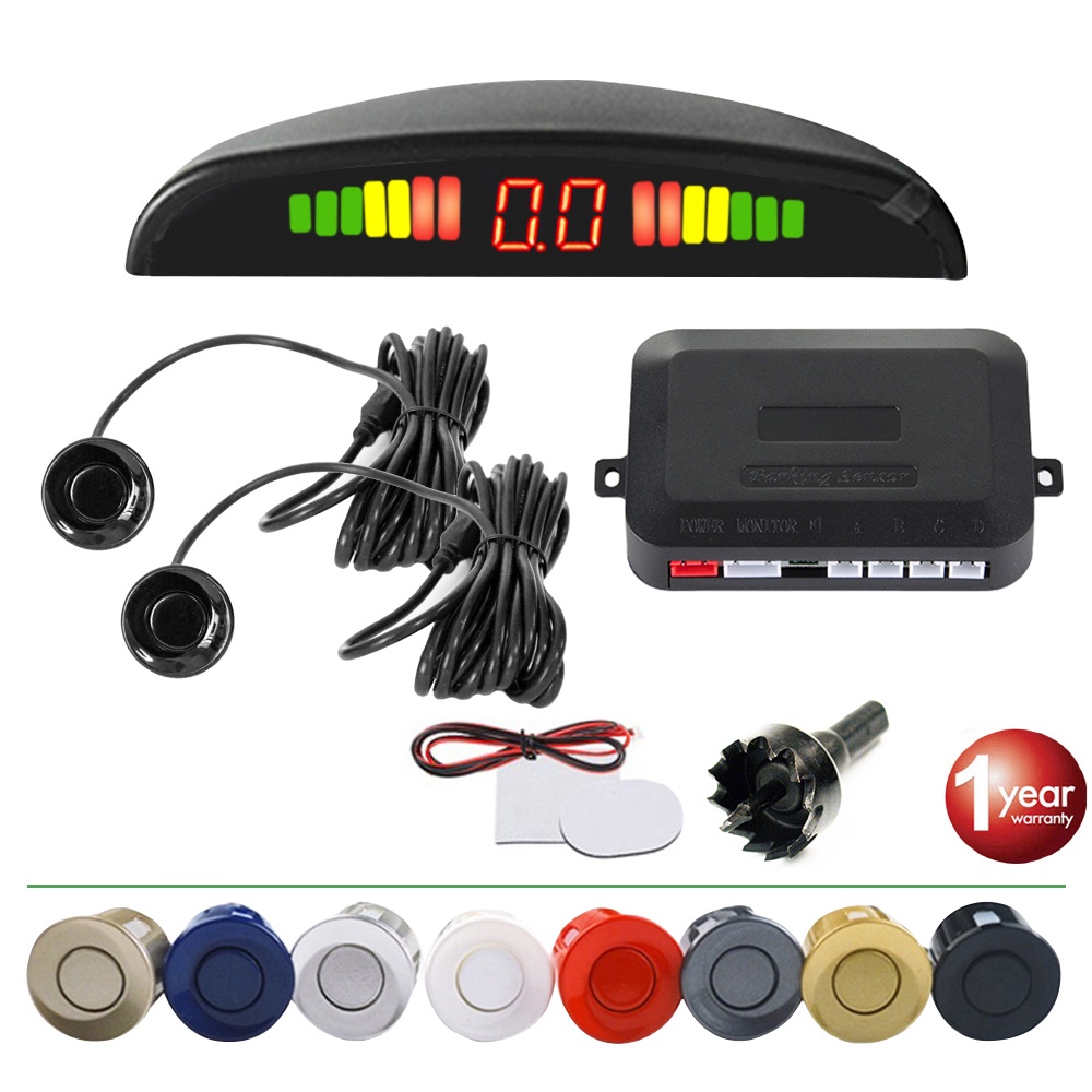 Car Parking Sensor 2 Sensors Kit LED Didsplay 22mm Reversing Radar