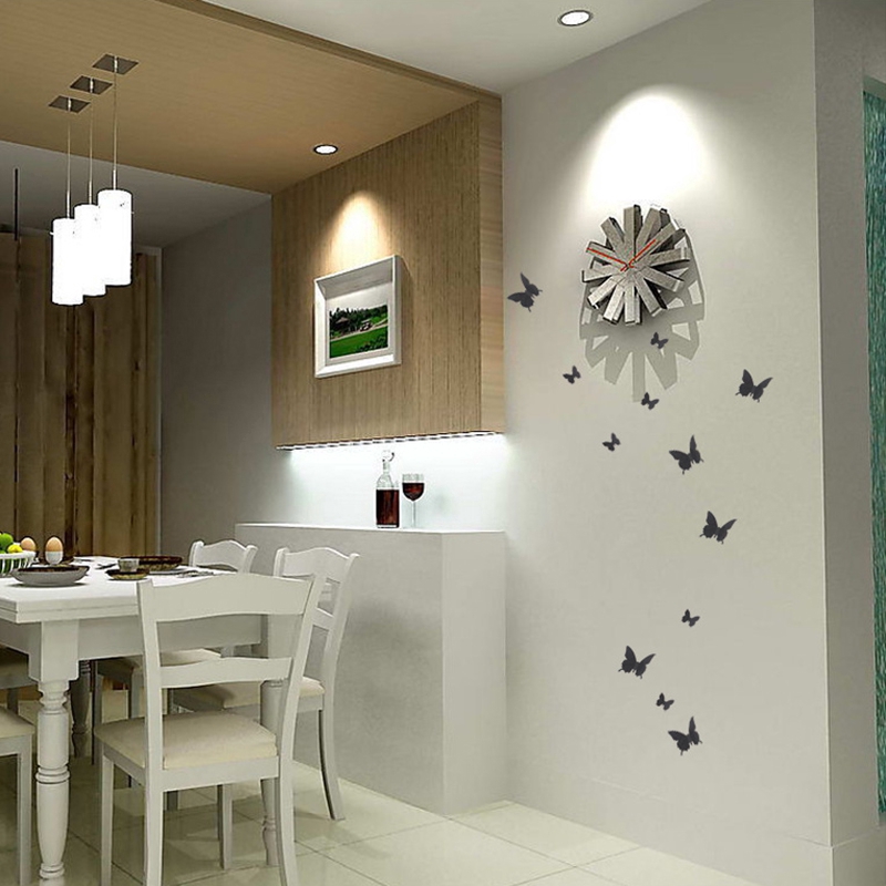 room decor 3D Stereo PVC Simulation Glossy Butterfly Wall ...