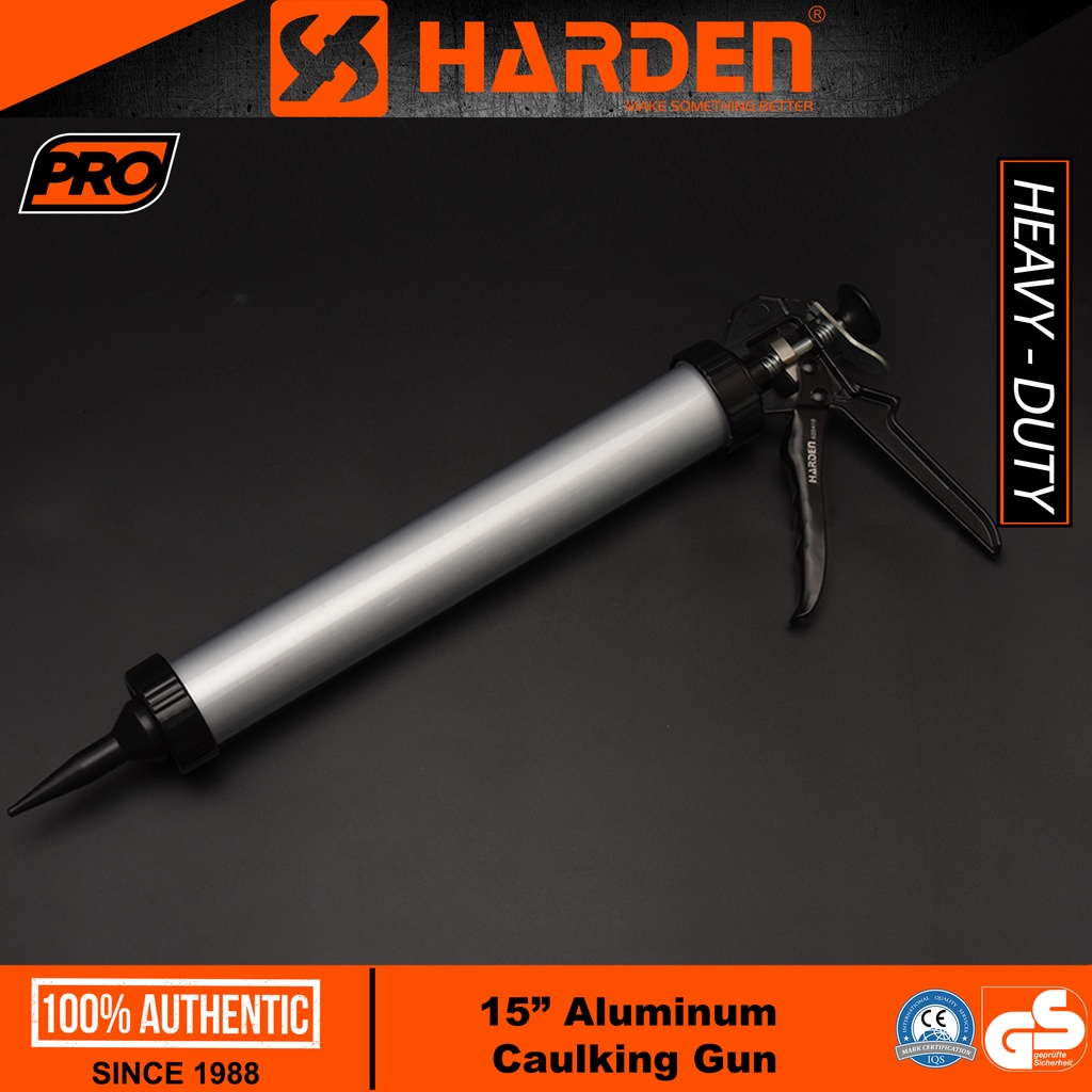 Harden 620419 15" Aluminum Caulking Gun (Professional) Silicone Glue Manual Drive Shopee
