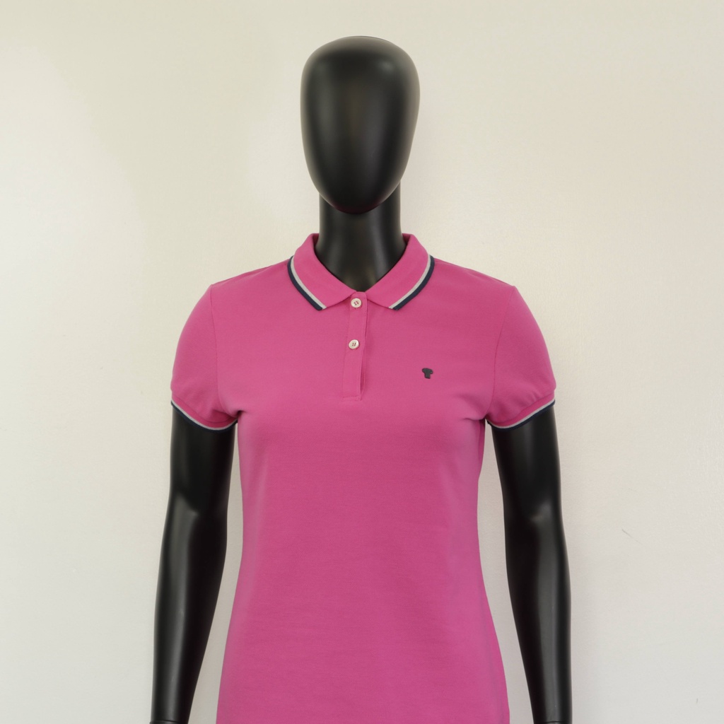 COLLEZIONE C2 21ET1K021 FUSCHIA Pique Women Polo Shirt Custom Fit Key ...