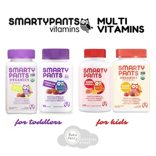 Smarty Pants Organic Toddlers Kids Multivitamins Gummies Vitamins Omega 3 Fish Oil Vitamin C D3 Zinc