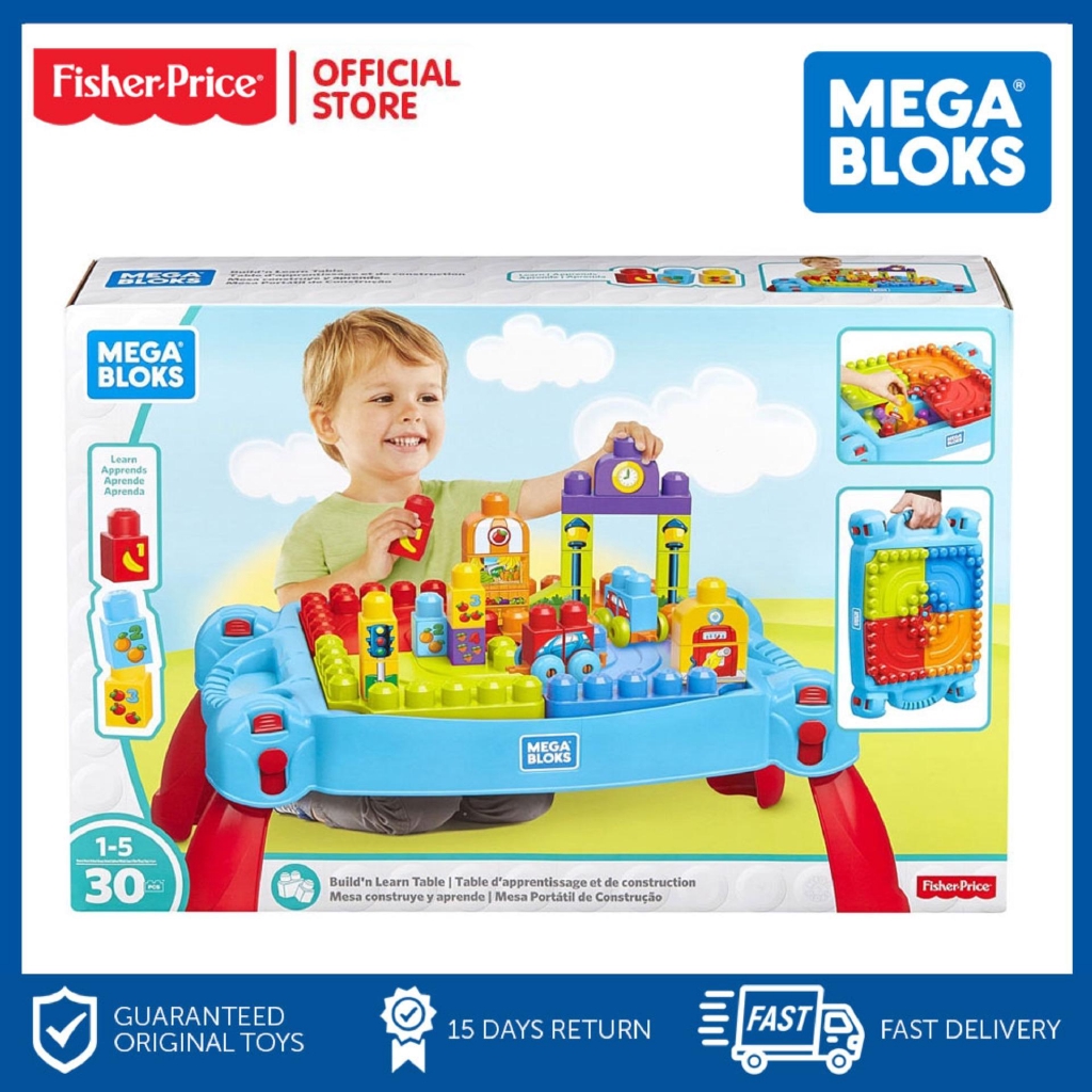 fisher price mega bloks build n learn table