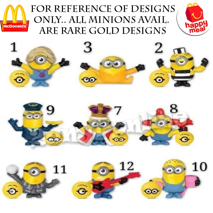 Mcdo Happy Meal Toy Gold Minions Rise Of Gru Wave 1 21 Shopee Philippines