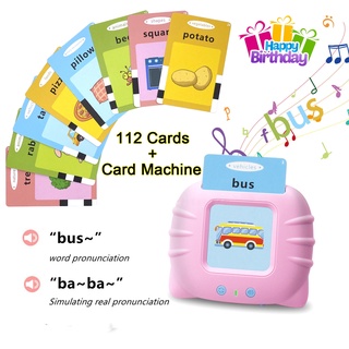 Baby Flash Cards Educational Card Reading Learning English Machine for Toddlers Educational Chart