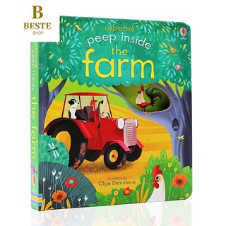 【Ready Stock】Peep Inside Farm English 3D Flap Picture Books Baby English Books for Children Gift