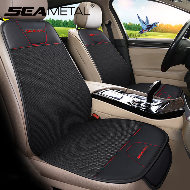 Seametal Summer Linen Car Seat Cover Universal Cushion Set Covers For