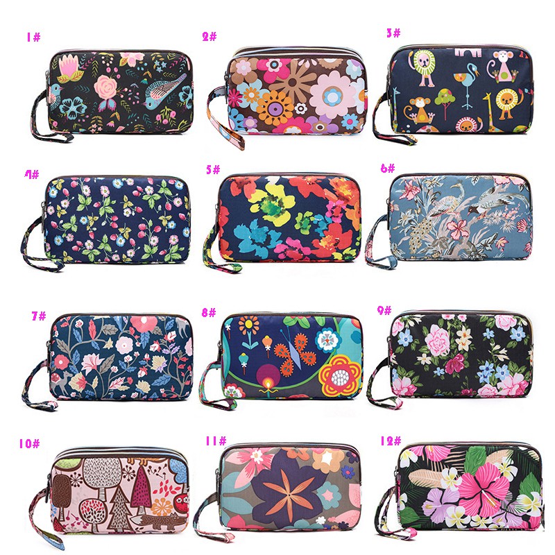 Floral Cellphone Wallet for Women Triple Zip Clutch Purse with Wristlet | Shopee Philippines