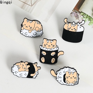Cat Sushi Rice Ball Enamel Pins Cute Animals Japanese Foods Brooch Lapel Badge Cartoon Jewelry Gift for Kid Friend #7