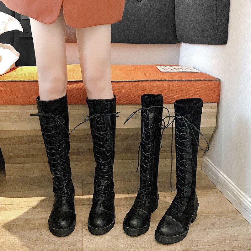 long velvet boots