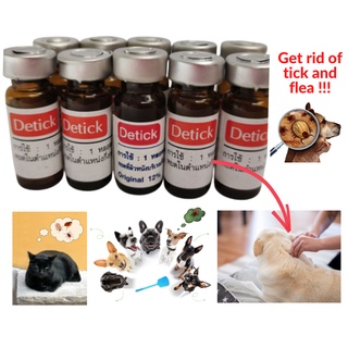 Detick 1cc and 2cc anti tick and flea for dogs and cats