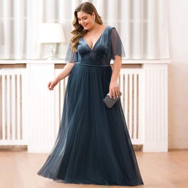 plus size dusty blue dress | Dresses Images 2022