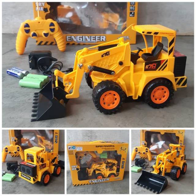 Rc Boldozer Tractor Remote Control Car Educational Toy Shopee