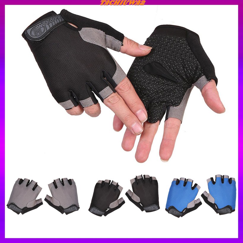 [TACHIUWA2] Fingerless Gloves for Men Women, UV Sun Protection, Half