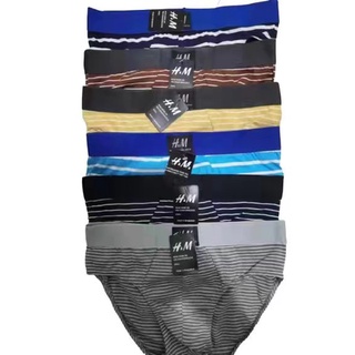 12Pcs Men's Stripes Cotton Brief