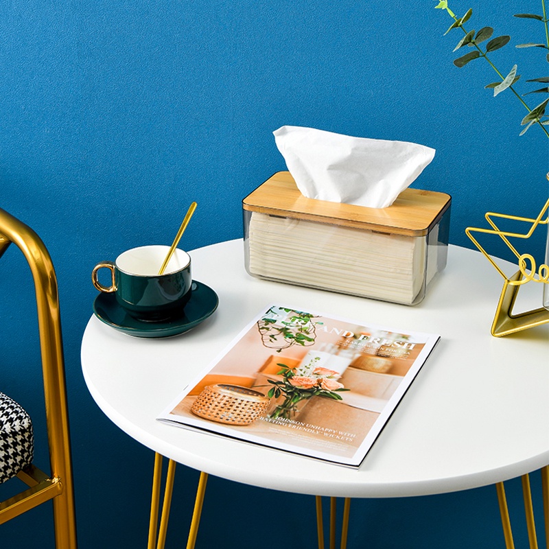Chit tissue holder box with cover Nordic Wood minimalist tissue box kitchen household tissue holder