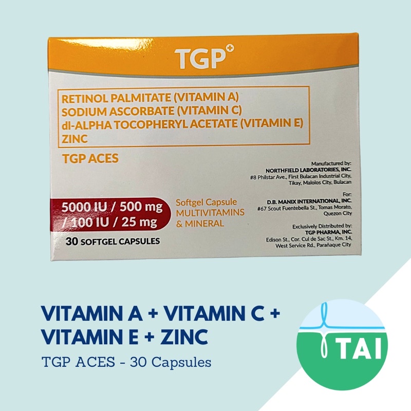 Multivitamins with Ascorbic & Zinc TGP ACES (CONZACE GENERIC) 30