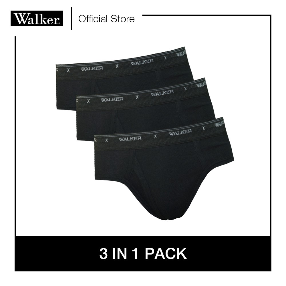 Walker Men's Premiere Classic Brief 3 in 1 Pack in Black Shopee