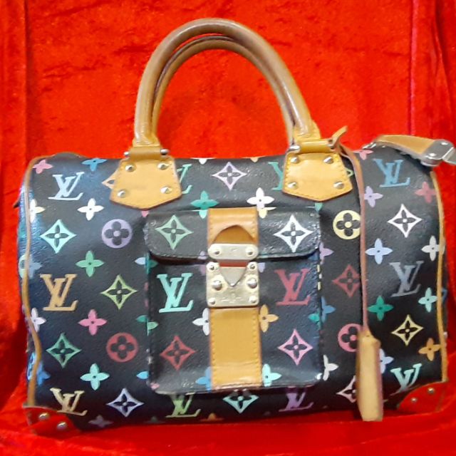 Louis Vuitton Vintage Takashi Murakami Black Monogram Multicolore Coated  Canvas Speedy 30 Gold Hardware, 2003 Available For Immediate Sale At  Sotheby's