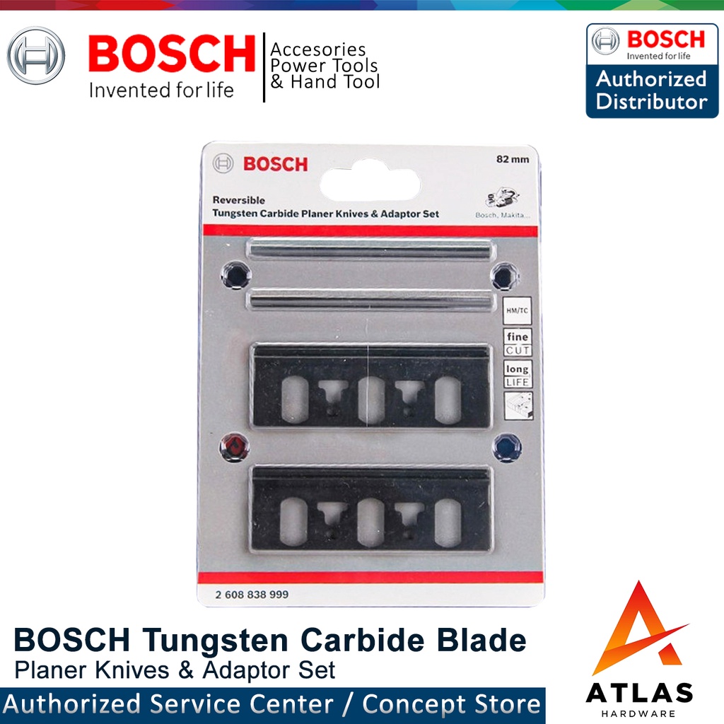 BOSCH Tungsten Carbide Planer Blade & Adaptor Set for GHO Planers (8999