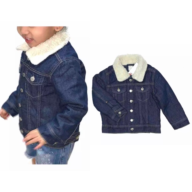 jean jacket with fur for kids