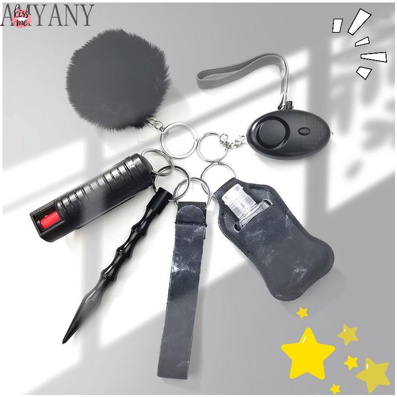 MY1 Safety Defense Keychain Set for Women with Personal Alarm Wristlet