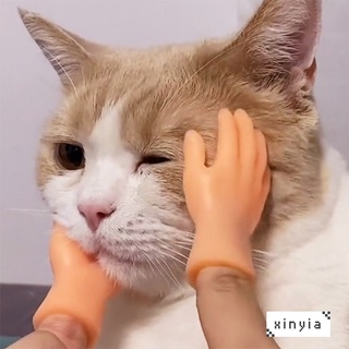 1 Pcs Tiktok Funny Cat Small Rubber Hands Finger Cap Kitten Cat Toy Pet Accessories Meme Xinyia #2
