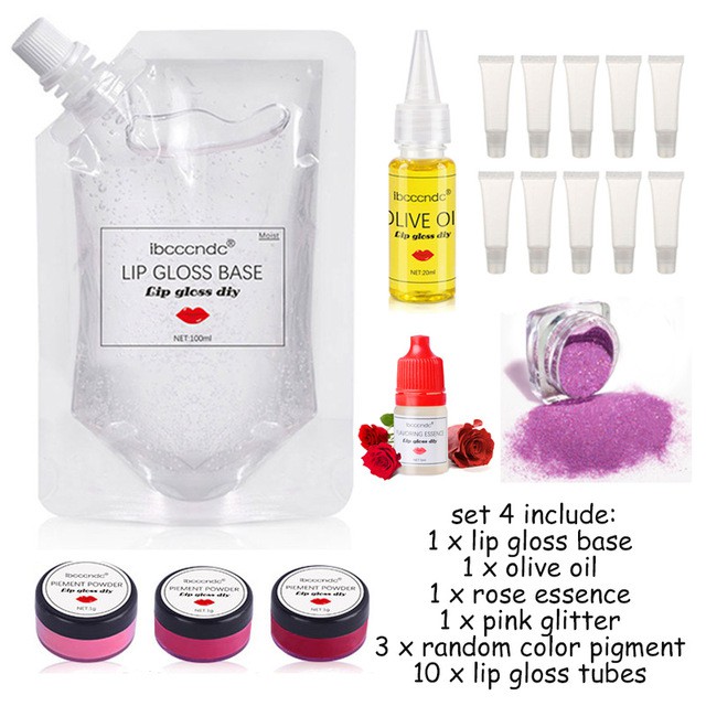 Ibcccndc Diy Lip Gloss Tools Kit Lip Gloss Base Moisturizing Lip Gloss Gel 100ml Include Pigment Powder Glitter Flavor Essenc Cruelty Free Shopee Philippines