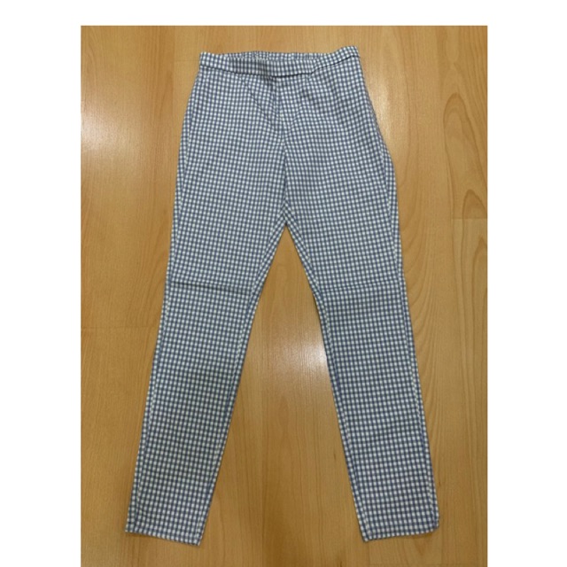 checkered stretch pants