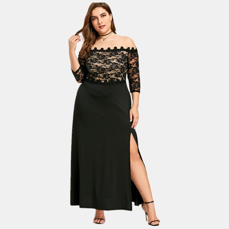 plus size shoulder dress