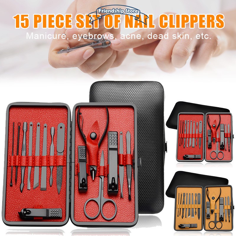 manicure pedicure set nail clippers stainless steel manicure kit