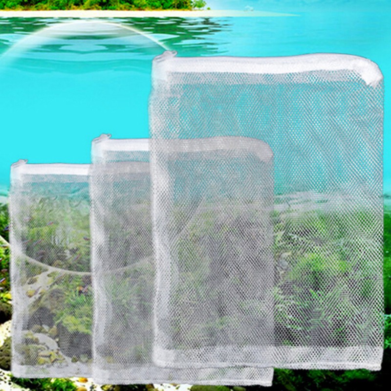 Aquarium Filter ZIPPED Net Mesh Bag Fish Tank zip Filter Bag Shopee