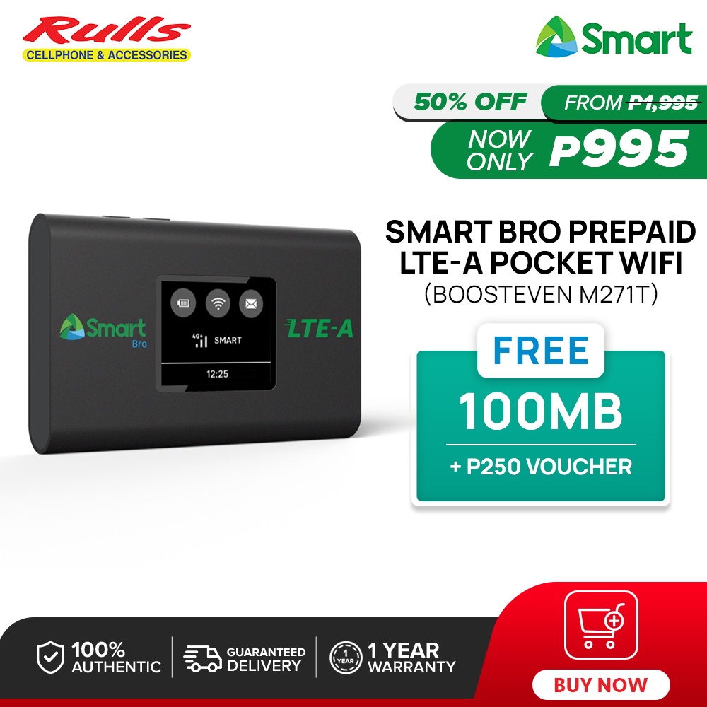 Smart Bro Prepaid Lte Advanced Pocket Wifi Boosteven M T With Free Mb P Voucher