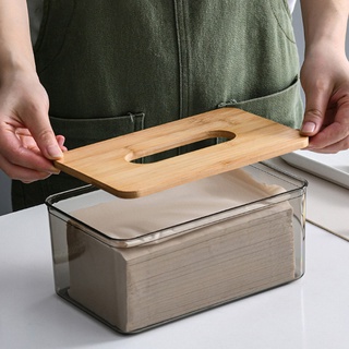 Chit tissue holder box with cover Nordic Wood minimalist tissue box kitchen household tissue holder #8